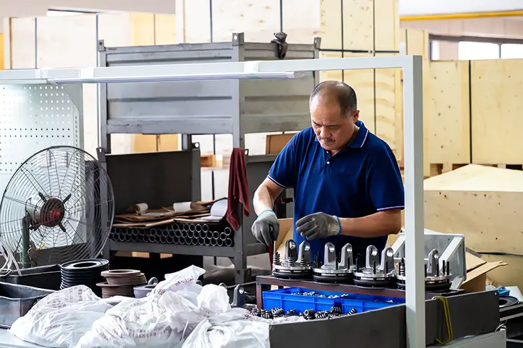 Workers are processing torque limiter