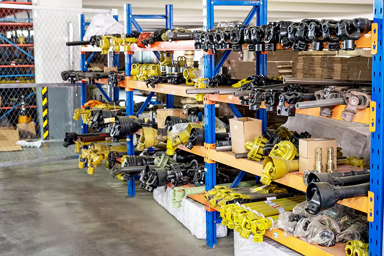 PTO shaft accessory rack for display