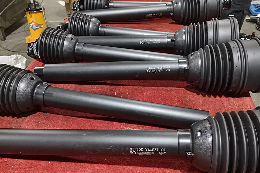 The picture shows some safety shields with black shells placed on the table.