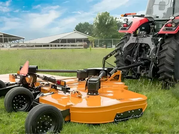 The picture shows the scene of Lawn Mower Gearbox installed and working on a machine