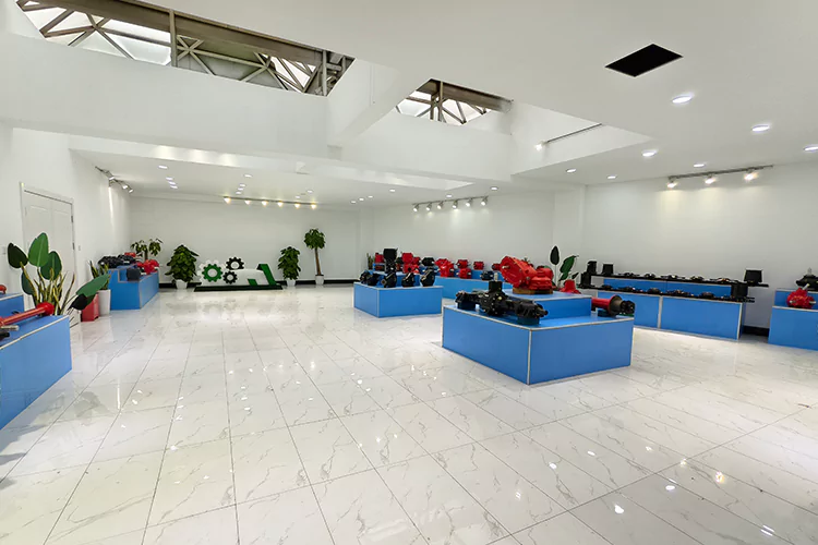 Our 150㎡ gearbox exhibition space, featuring a wide range of samples