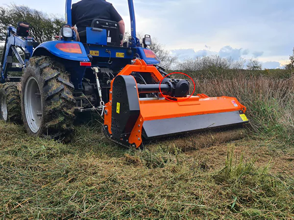 The picture shows the actual working scene of Flail Mower Gearbox installed on the machine