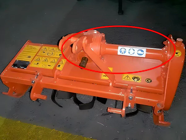 gearbox position in rotary tiller